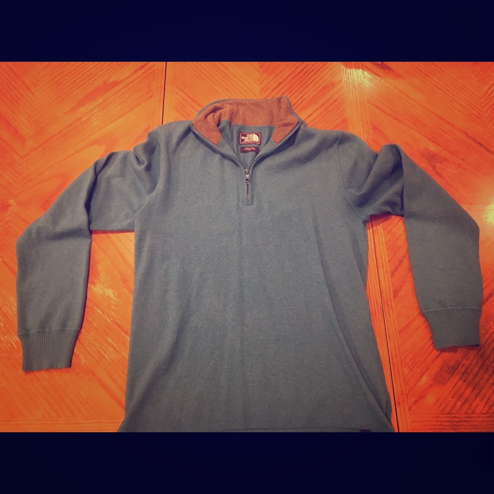 Vintage the north face wool/cotton 1/4 zip sweater